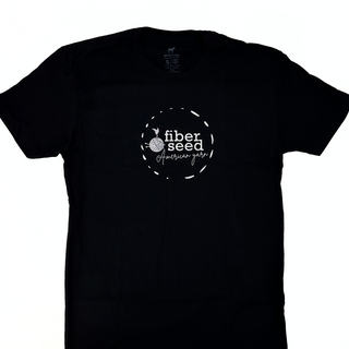T-Shirt - Fiber Seed, American Yarn logo - Black