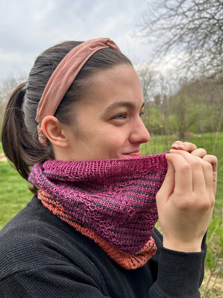 Strike That Reverse It Cowl Pattern by Lindsay English
