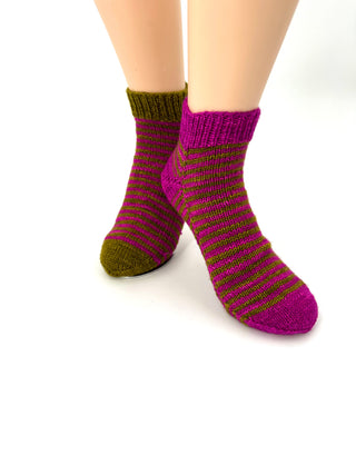 Stripey Swap Socks Pattern by Lindsay English