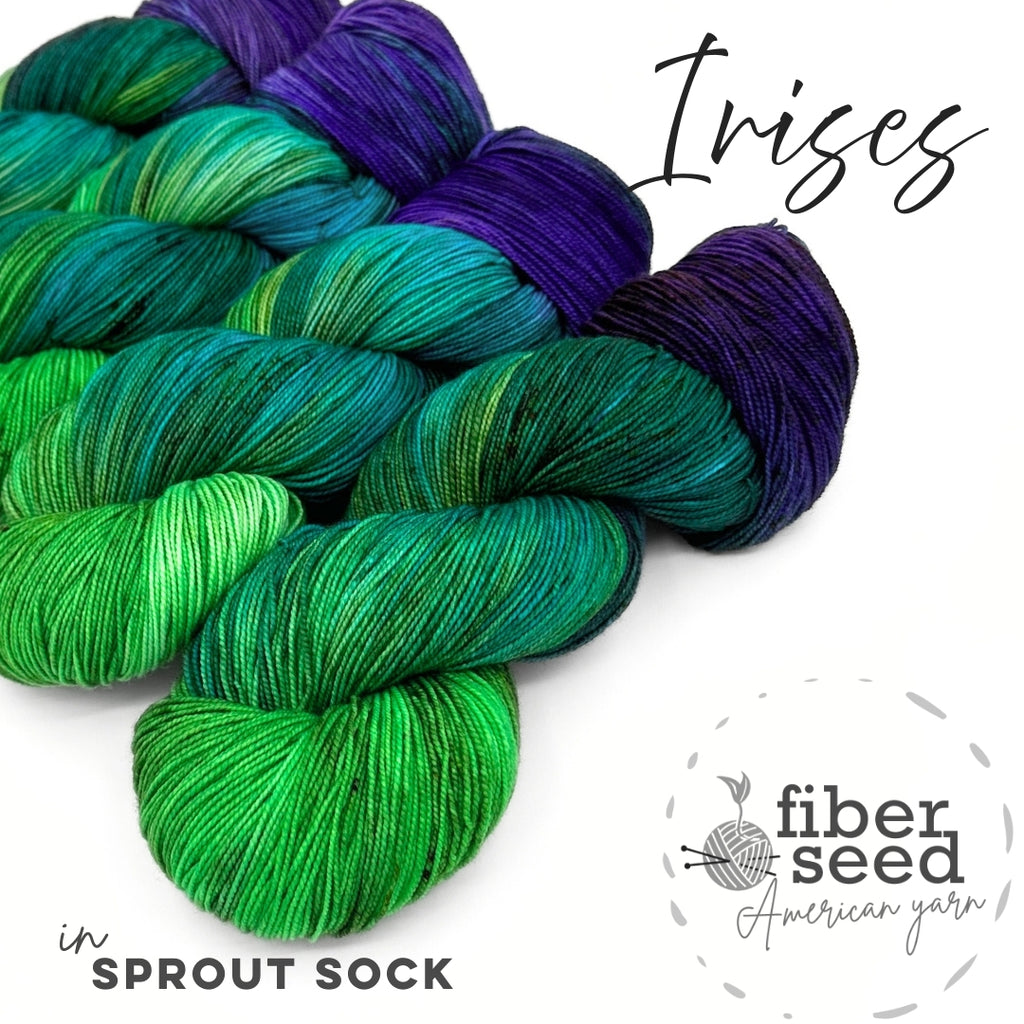 Irises | Sprout Sock – Fiber Seed Yarn Co.