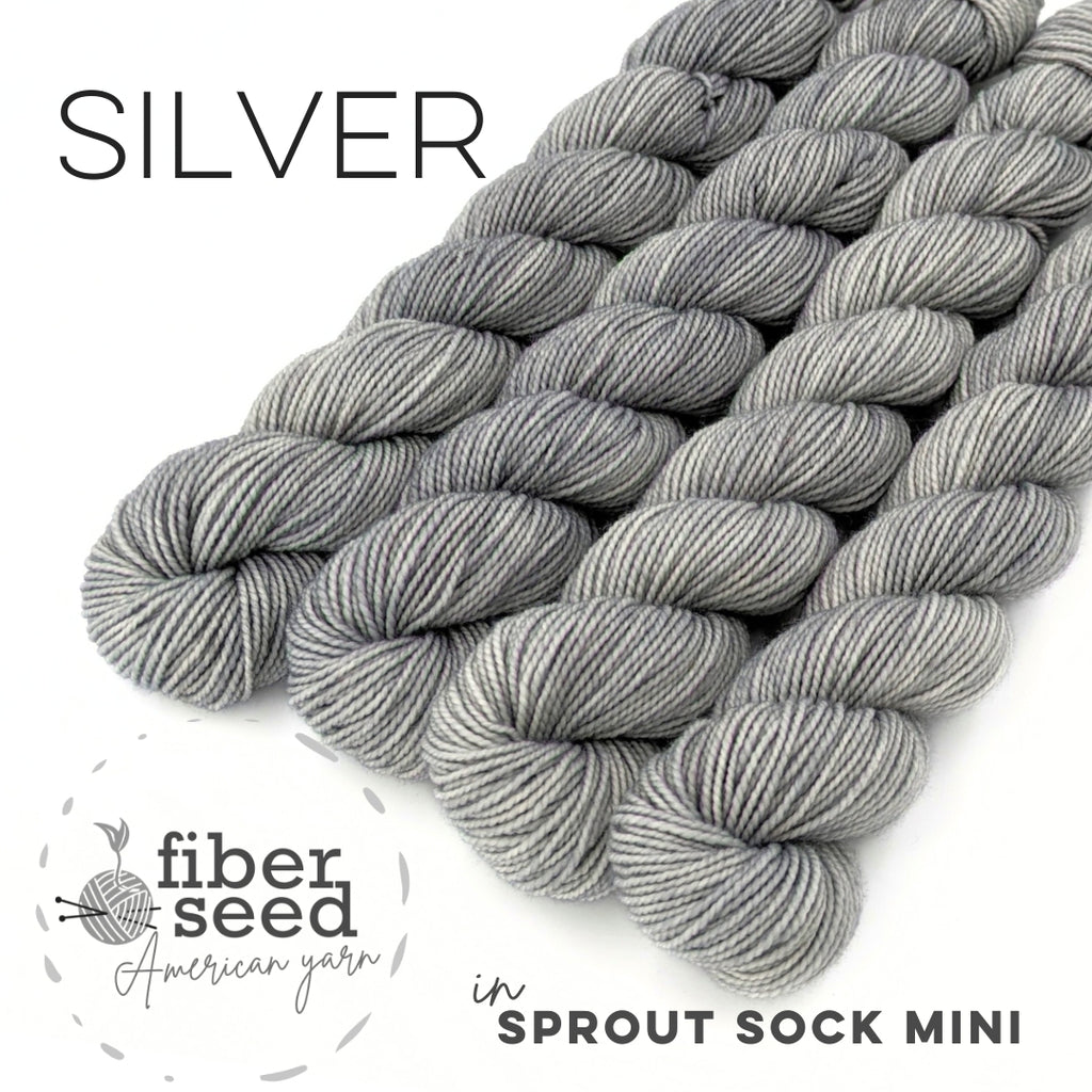 Silver | Sprout Sock Mini – Fiber Seed Yarn Co.