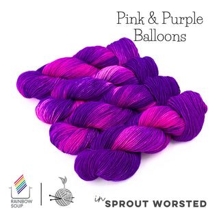 Pink & Purple Balloons | Sprout Worsted